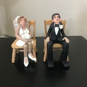 Vintage Bride and Groom shelf sitters by Manning NWOT( Limited Edition)